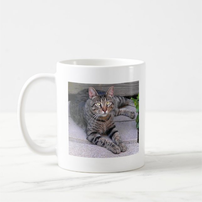 Mug Chat tigré Brown dehors (Gauche)