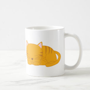 Mug Chat tigré orange de sommeil