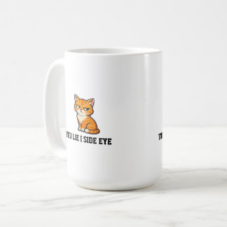 Mug Chat tigré orange grincheux "Tu mens, je te regard