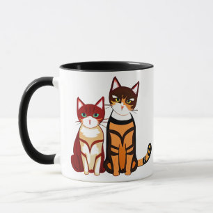 Mug Chat tigre rayé et chaton gingembre