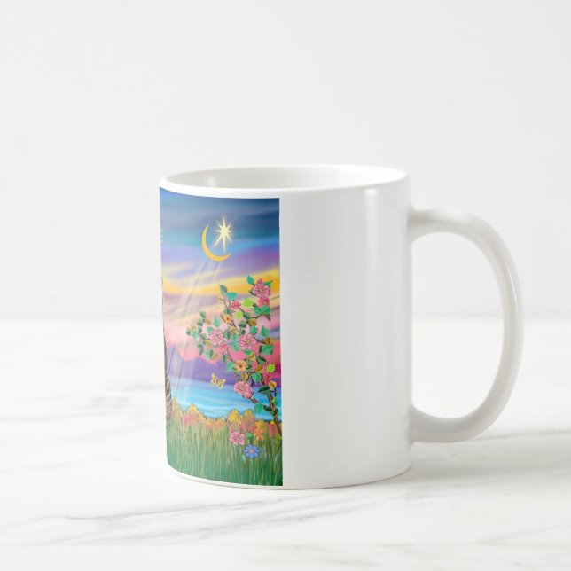 Mug Chat tigré tabby SH Américain - Ange gardien (#2) (Droite)
