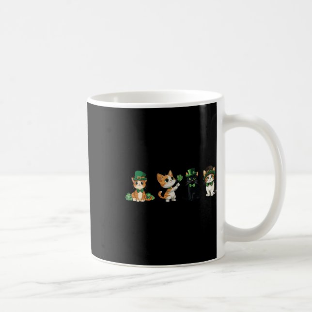 Mug Chat Trèfle Fête de la Saint-Patrick Amoureux de C (Droite)