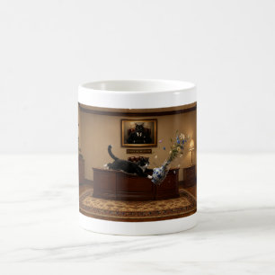Mug Chat Tuxedo Drôle Renversant un Vase Chaos