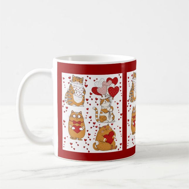 Mug Chat valentin orange gingembre  (Gauche)