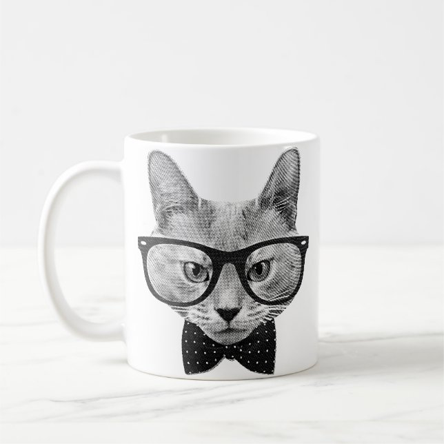 Mug Chat vintage de hippie (Gauche)