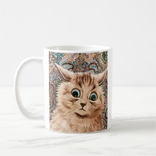 Mug Chat vintage de papier peint de Louis Wain