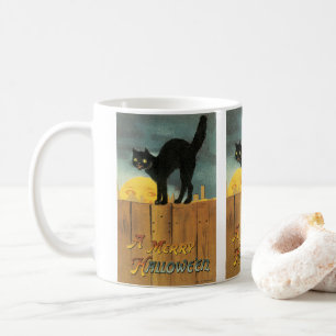Mug Chat vintage Joyeux Halloween par Ellen Clapsaddle