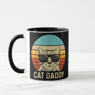 Mug Chat vintage Papa Daddy Drôle Amoureux des chats C