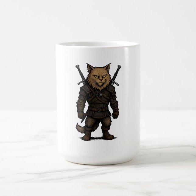 Mug Chat Witcher – Guerrier Fantasy Médiéval (Centre)