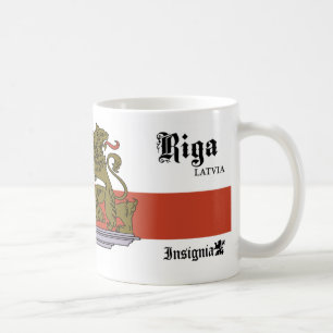 Mug Château avec la porte de lions de Riga Lettonie