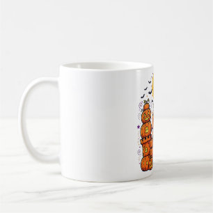 Mug Château de citrouille hanté ciel nocturne Hallowee