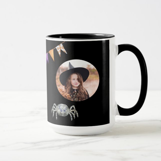 Mug Château de photo sur le thème d'Halloween Araignée (Droite)