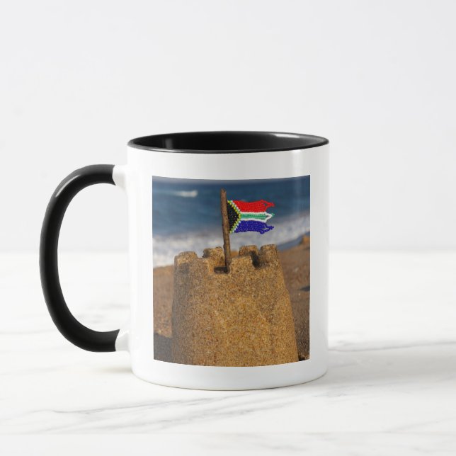 Mug Château de Sable Avec Drapeau Sud-Africain, Umhlan (Gauche)