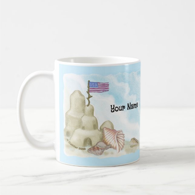 Mug Château de sable de plage (Gauche)