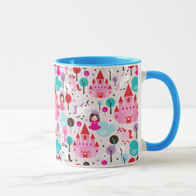 Mug château et licorne de princesse d'enfants (Droite)