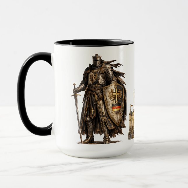 Mug Château Médiéval Chevalier Fantastique Historique  (Gauche)