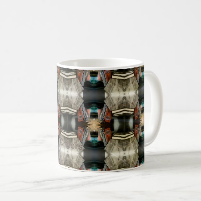 Mug Château moderne Brown/Motif gris (Devant droit)