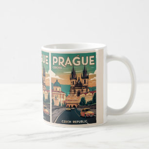 Mug château vintage voyage prague république tchèque c