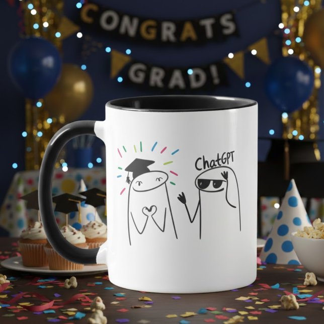 Mug ChatGPT Diplômé Université Diplôme Drôle (Créateur téléchargé)
