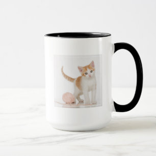 Mug Chaton à côté de boule de ficelle