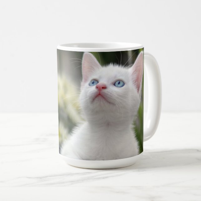 Mug Chaton blanc turc (Devant droit)