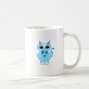 Mug Chaton bleu clair mignon élégant