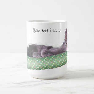 Mug - chaton bleu russe
