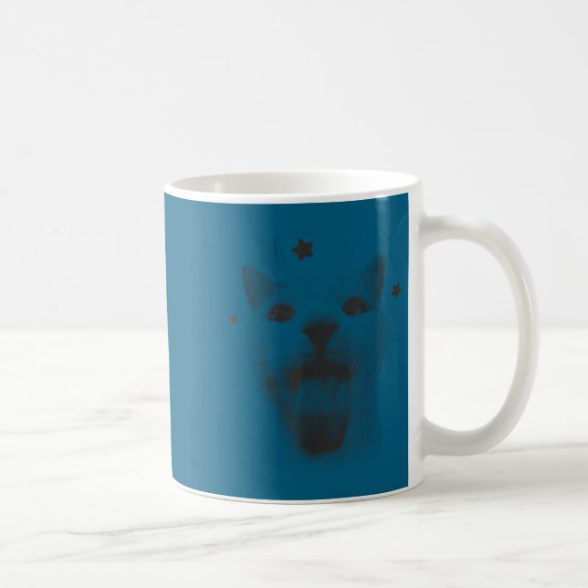 Mug Chaton drôle mignon minimal bizarre Pipi (Droite)