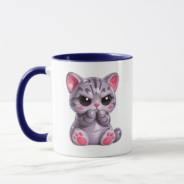 Mug Chaton grincheux chat brillant mignon  (Gauche)