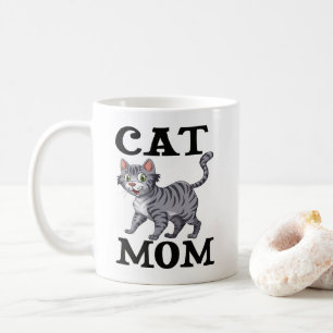 Mug Chaton gris tabby cadeau drôle Kitty Chat de dessi