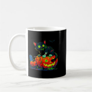 Mug Chaton Halloween Citrouille Chat Noir