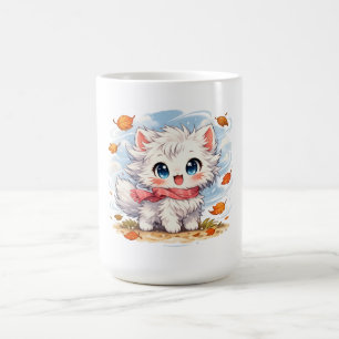 Mug Chaton Kawaii de la Brise d'Automne – Chat d'Autom