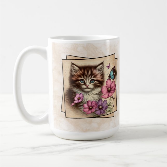 Mug Chaton marron et blanc  (Gauche)