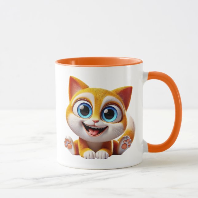 Mug Chaton mignon au grands yeux bleus. (Droite)