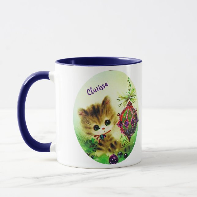Mug Chaton Mignon Vintage   (Gauche)