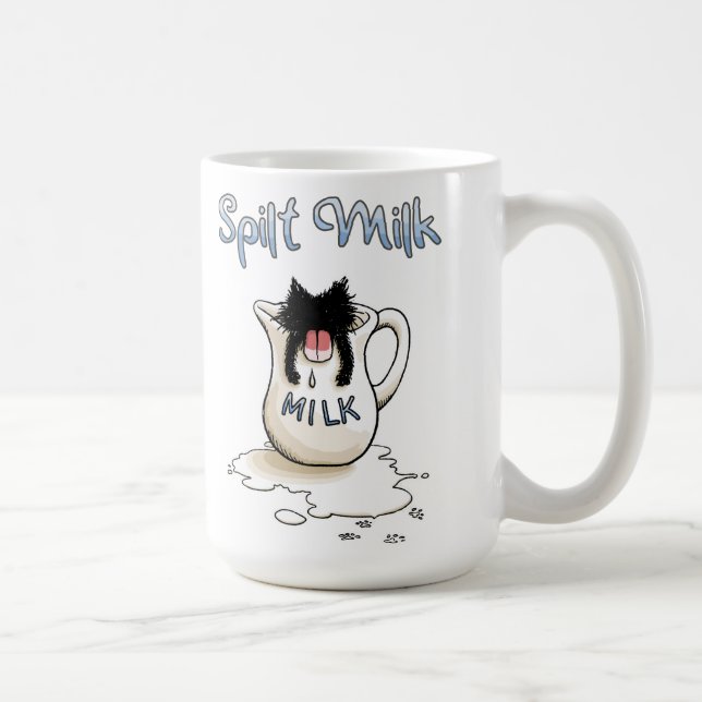 Mug Chaton noir et lait renversé (Droite)