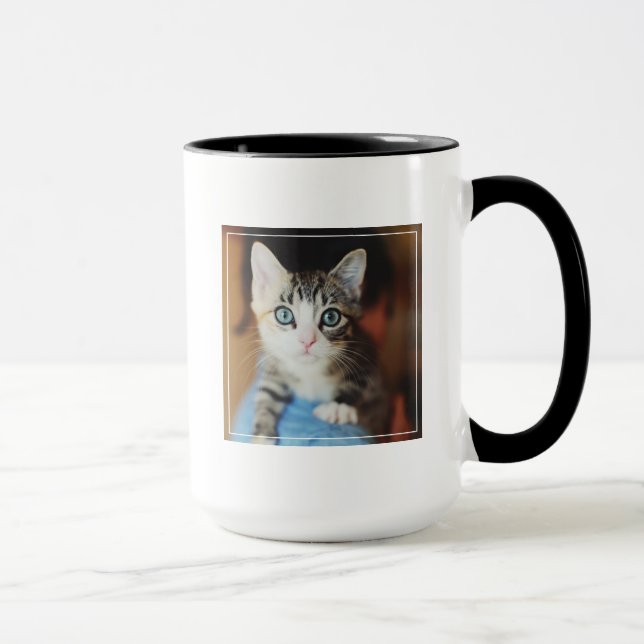 Mug Chaton observé par bleu lumineux (Droite)