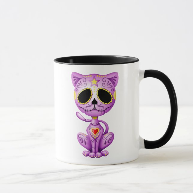Mug Chaton pourpre de sucre de zombi (Droite)