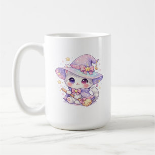 Mug Chaton sorcier mignon – Chat magique pastel Kawaii