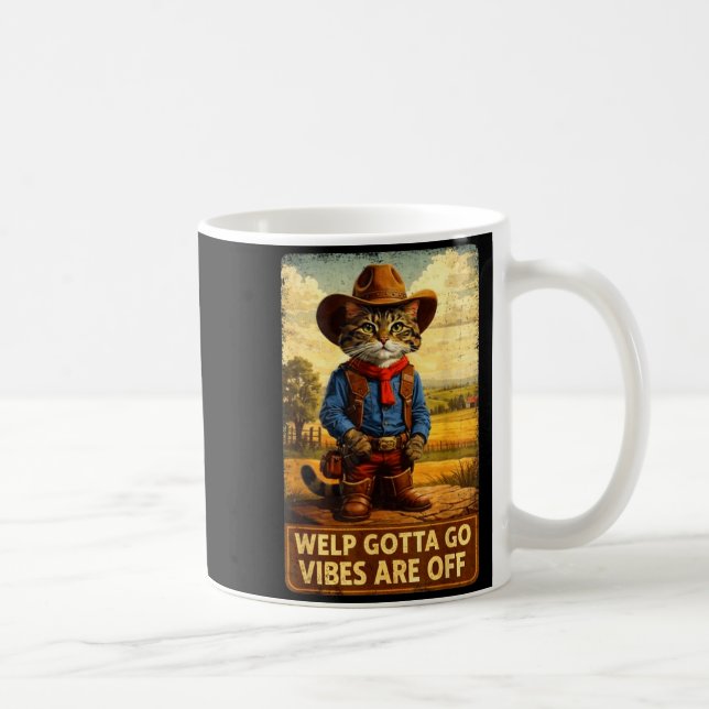 Mug Chaton tabby drôle bien faut y aller disant sarcas (Droite)