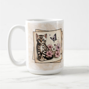 Mug Chaton Tigré Floral
