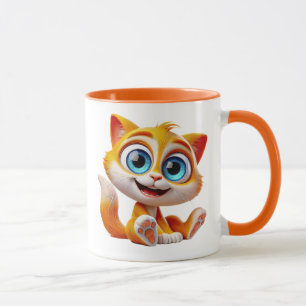 Mug Chaton trop mignon aux grands yeux bleus.
