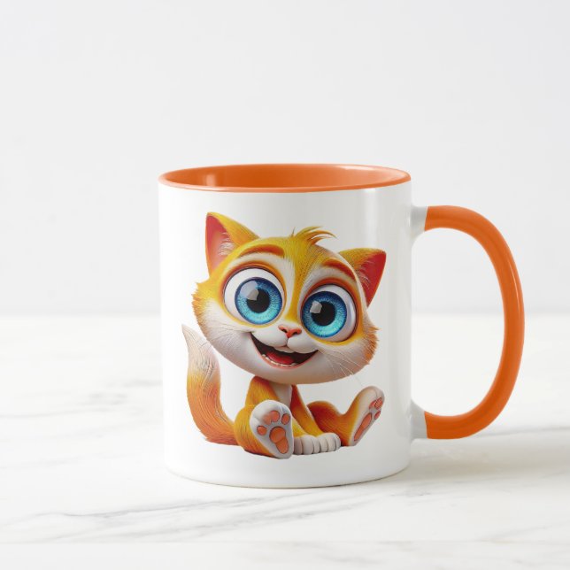 Mug Chaton trop mignon aux grands yeux bleus. (Droite)