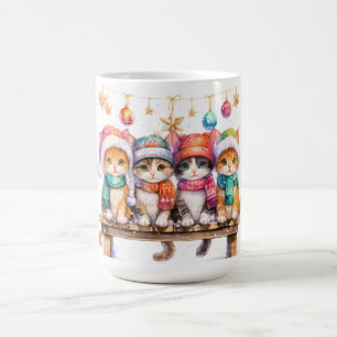 Mug Chatons célébrant Noël, câlins et mignons,