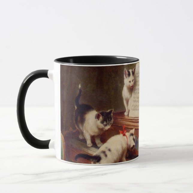 Mug Chatons et piano (Gauche)