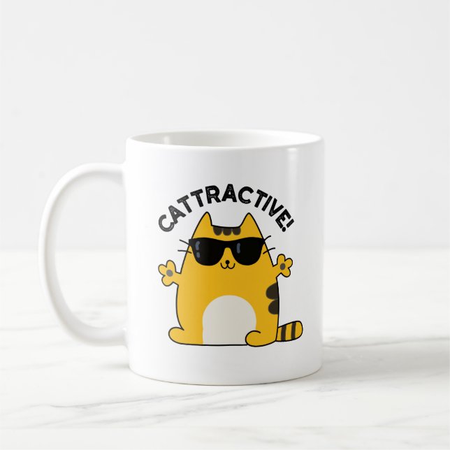 Mug Chatouilleux Amusant Chat Pun (Gauche)