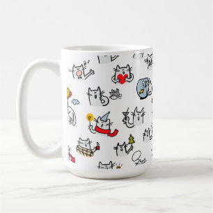 Mug Chats amusants, lait et magie.