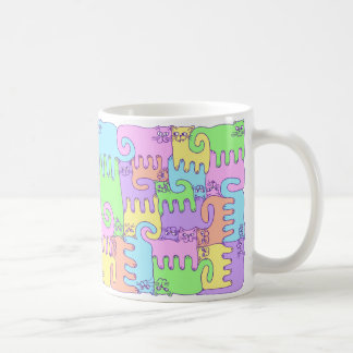 Mug Chats "arc-en-ciel de puzzle pelucheux "