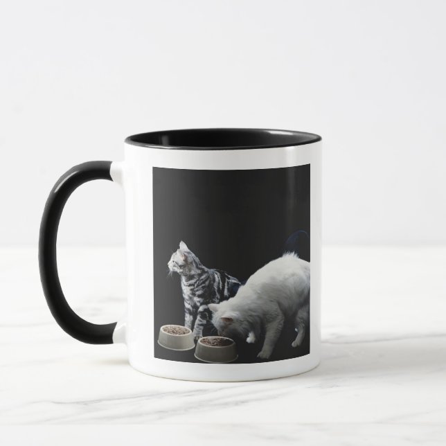 Mug Chats avec le bol de nourriture (Gauche)