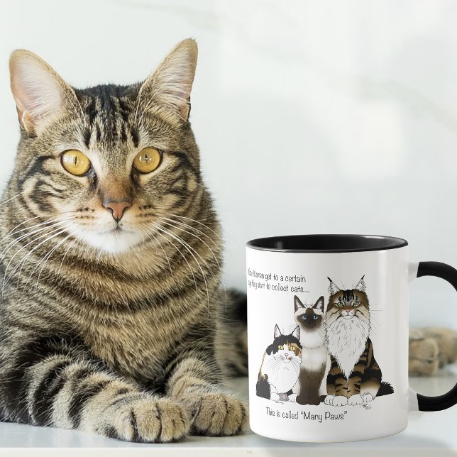 Mug Chats Beaucoup de Pattes Drôle Bleu (Créateur téléchargé)